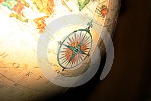Compass on the Globe