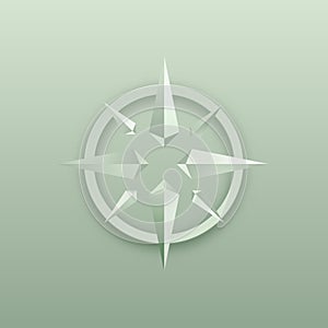 Compass green crystals background