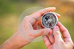 Compass in the hand