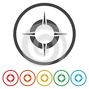 Compass icon, Compass icon eps10, Compass icon vector