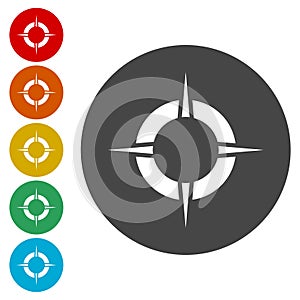 Compass icon, Compass icon eps10, Compass icon vector