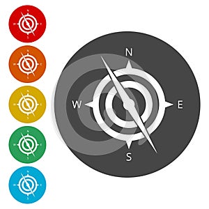 Compass icon, Compass icon eps10, Compass icon vector