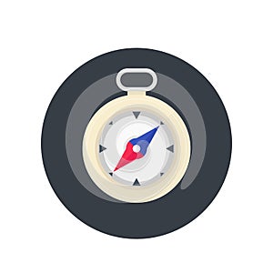 Compass icon, flat style