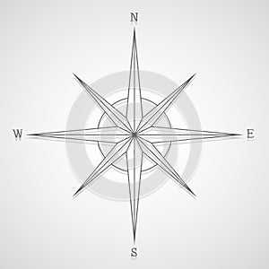 Compass icon great for any use. Vector EPS10.