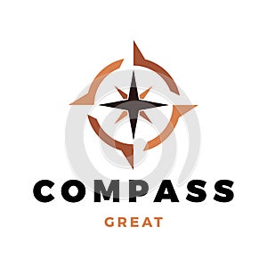 Compass Icon Logo Design Template