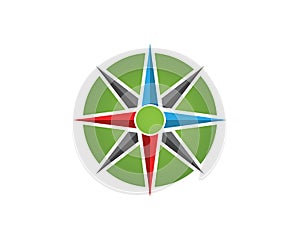 Compass icon logo design template