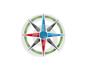 Compass icon logo design template