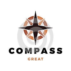 Compass Icon Logo Design Template