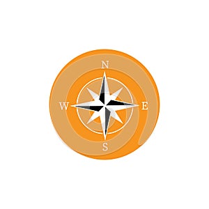 Compass icon logo design template illustration
