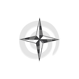 Compass icon logo design template illustration
