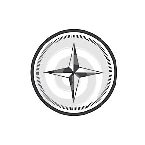 Compass icon logo design template illustration