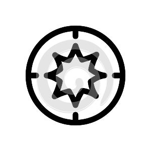 Compass icon or logo isolated sign symbol vector illustration