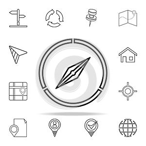compass icon. navigation icons universal set for web and mobile
