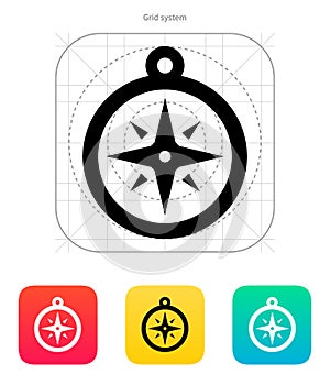 Compass icon. Navigation sign.
