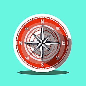 Compass Icon - Vector Illustration