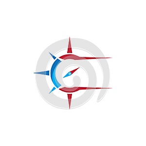 Compass icon Vector Illustration design Logo