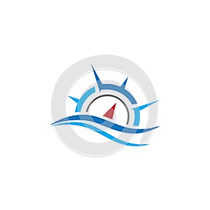 Compass icon Vector Illustration design Logo