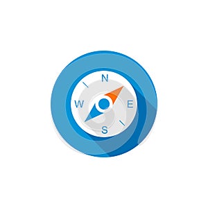 Compass Icon. Vector Illustration for web design.