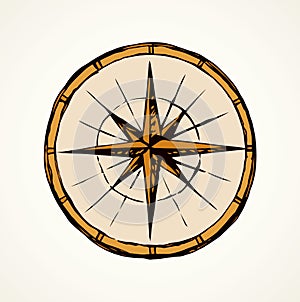 Compass Icon. Vector sketch