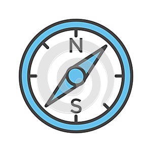 Compass icon vector on trendy design