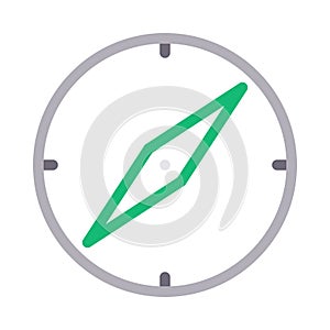 Compass vector color line icon
