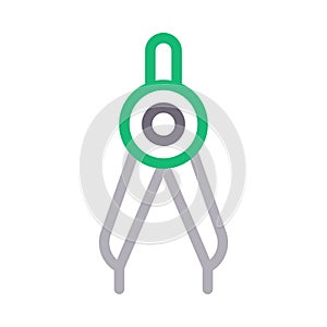 Compass vector color line icon