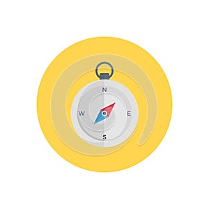 Compass vector flat color icon