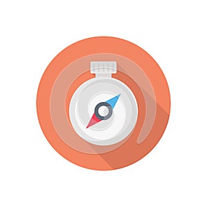 Compass vector flat color icon