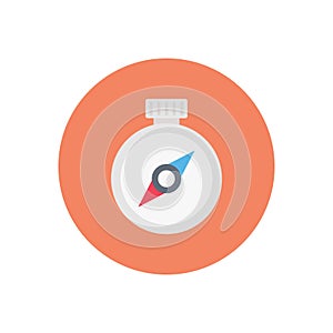 Compass vector flat color icon