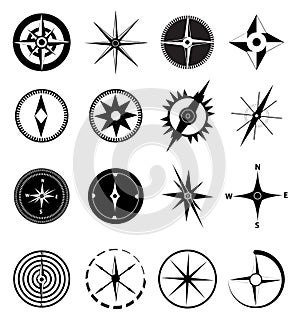Compass icons set