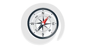 Compass Illustration on White Background