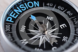 Compass indicating pension