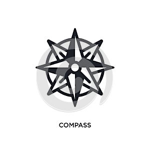 compass isolated icon. simple element illustration from nautical concept icons. compass editable logo sign symbol design on white