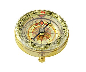 Compass on isolated white