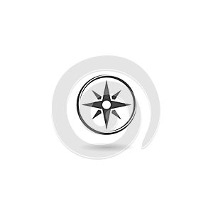 Compass logo icon with shadow