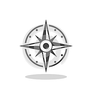Compass logo icon with shadow