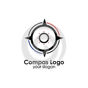 compass logo template design vector icon illustration