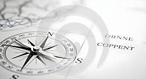 Compass on a Map, Guiding Direction