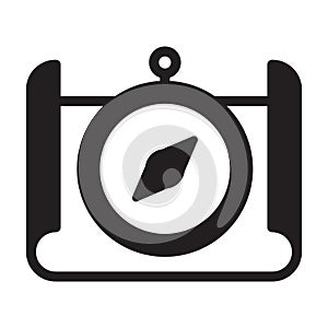 Compass,  map, navigation, directions fully editable vector icon