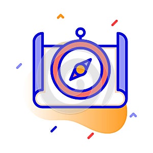 Compass,  map, navigation, directions fully editable vector icon