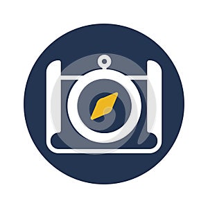 Compass,  map, navigation, directions fully editable vector icon