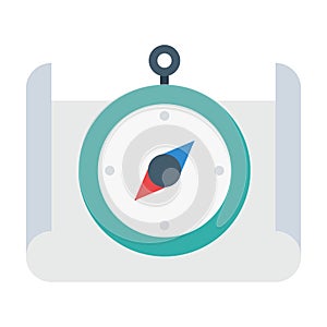 Compass,  map, navigation, directions fully editable vector icon