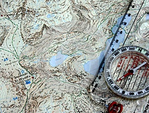 Compass and map