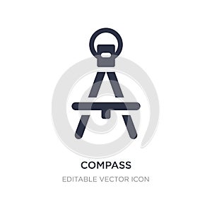 compass mathematics tool for drawing circles icon on white background. Simple element illustration from Tools and utensils concept