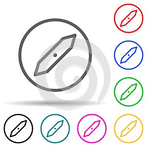 compass multi color style icon. Simple thin line, outline vector of web icons for ui and ux, website or mobile application
