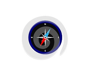 Compass, navigation icon, sign on white background. Vector illustration, design