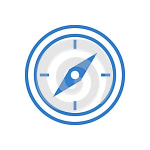 Compass outline icon, modern minimal flat design style, vector illustration