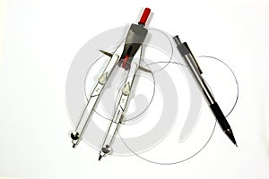 Compass with pen