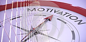 Composite image of compass pointing to motivation