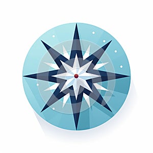 a compass rose icon on a white background
